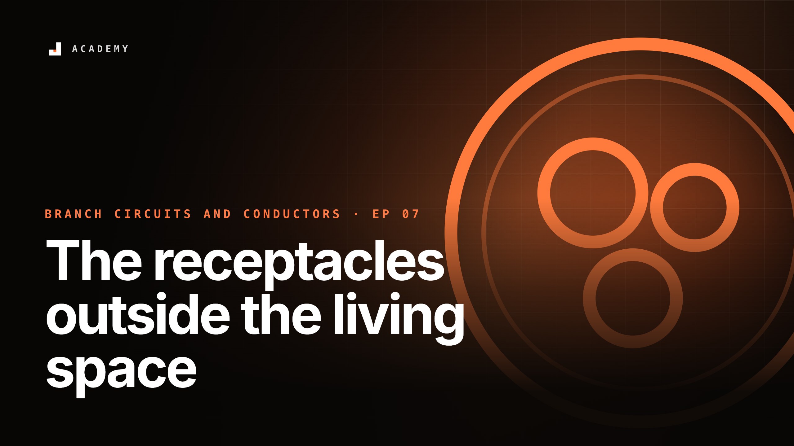 The receptacles outside the living space, episode 7 of Branch circuits and conductors