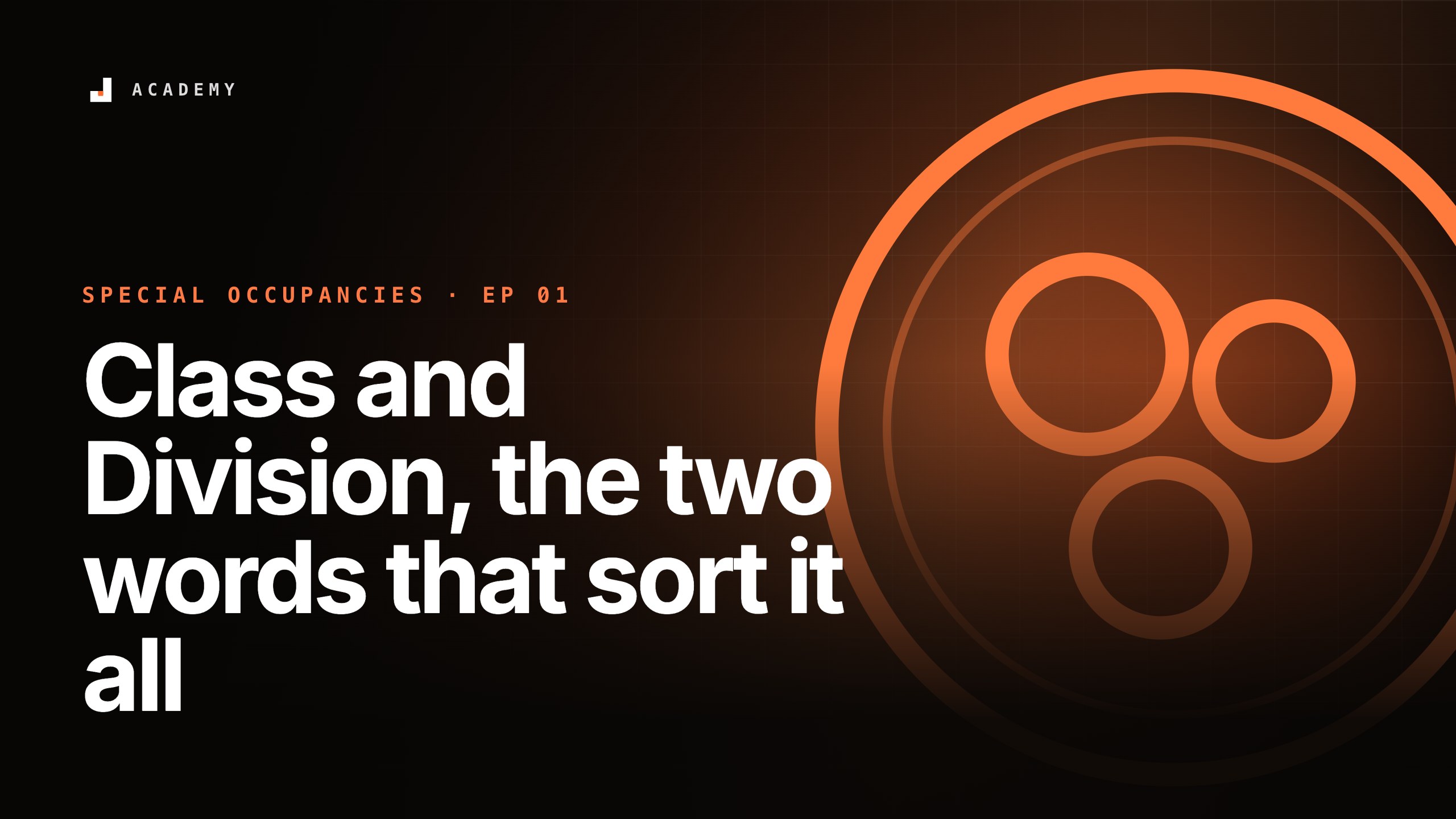 Class and Division, the two words that sort it all, episode 1 of Special occupancies