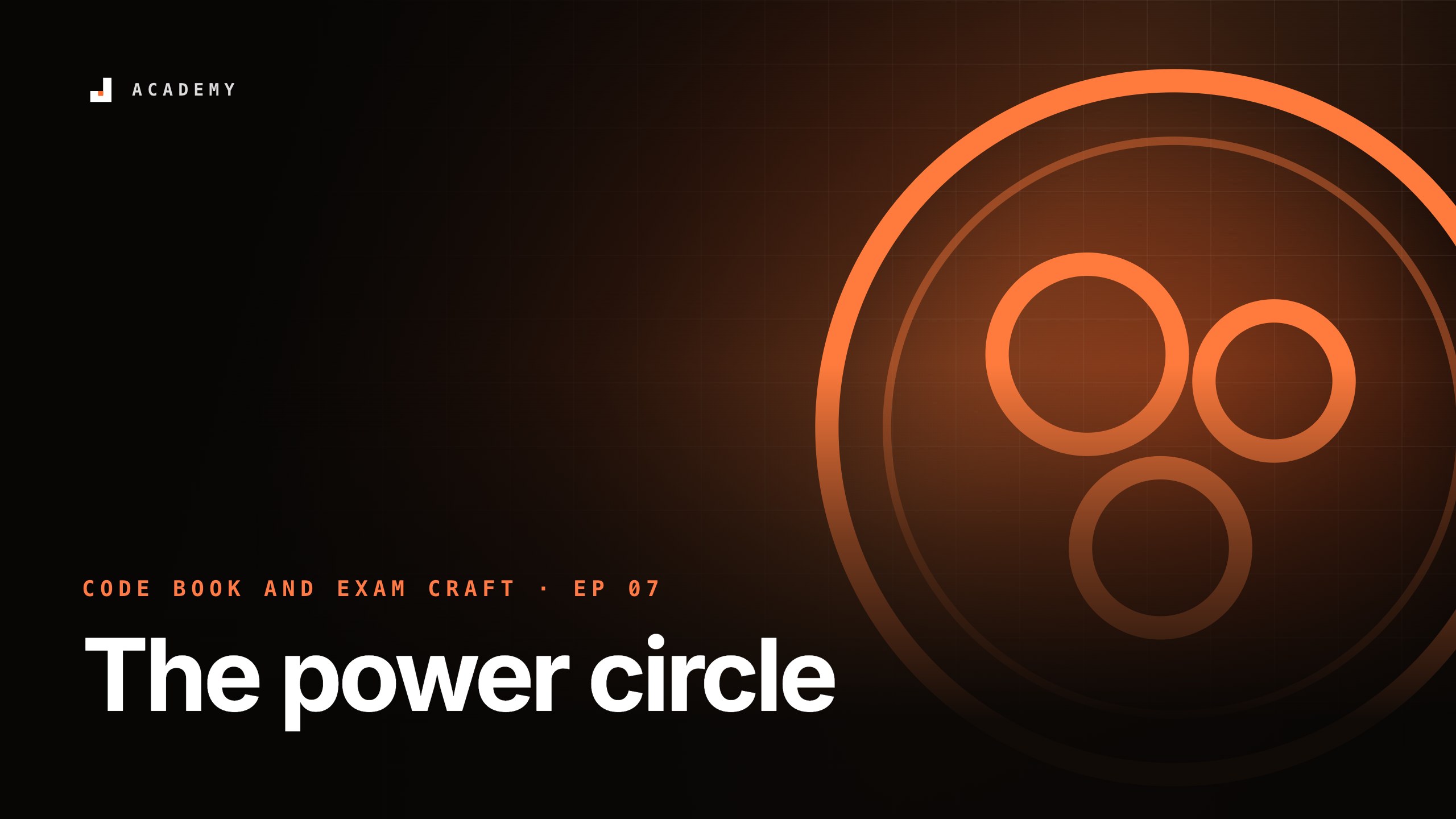 The power circle, episode 7 of Code book and exam craft