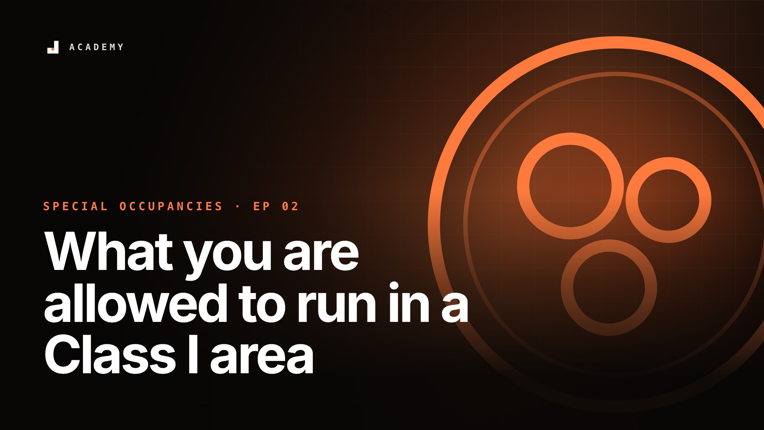 What you are allowed to run in a Class I area, episode 2 of Special occupancies