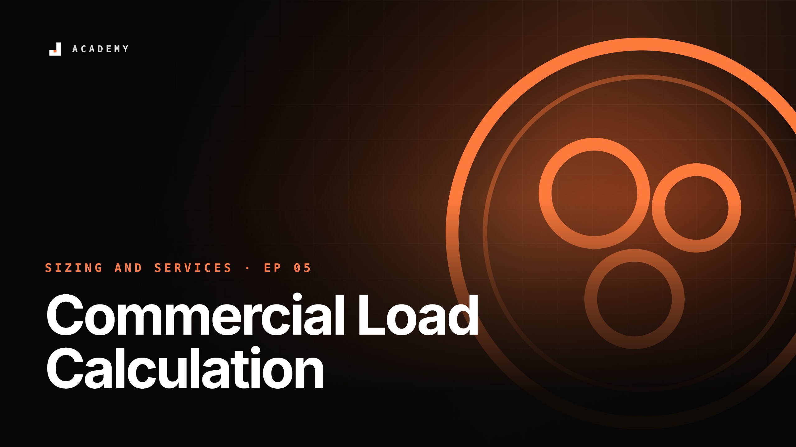 Commercial Load Calculation, episode 5 of Sizing and services