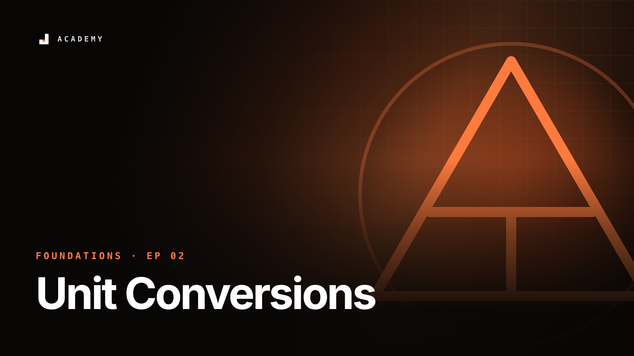 Unit Conversions, episode 2 of Foundations